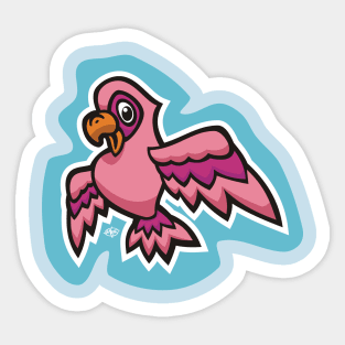 Little Pink Parrot Sticker